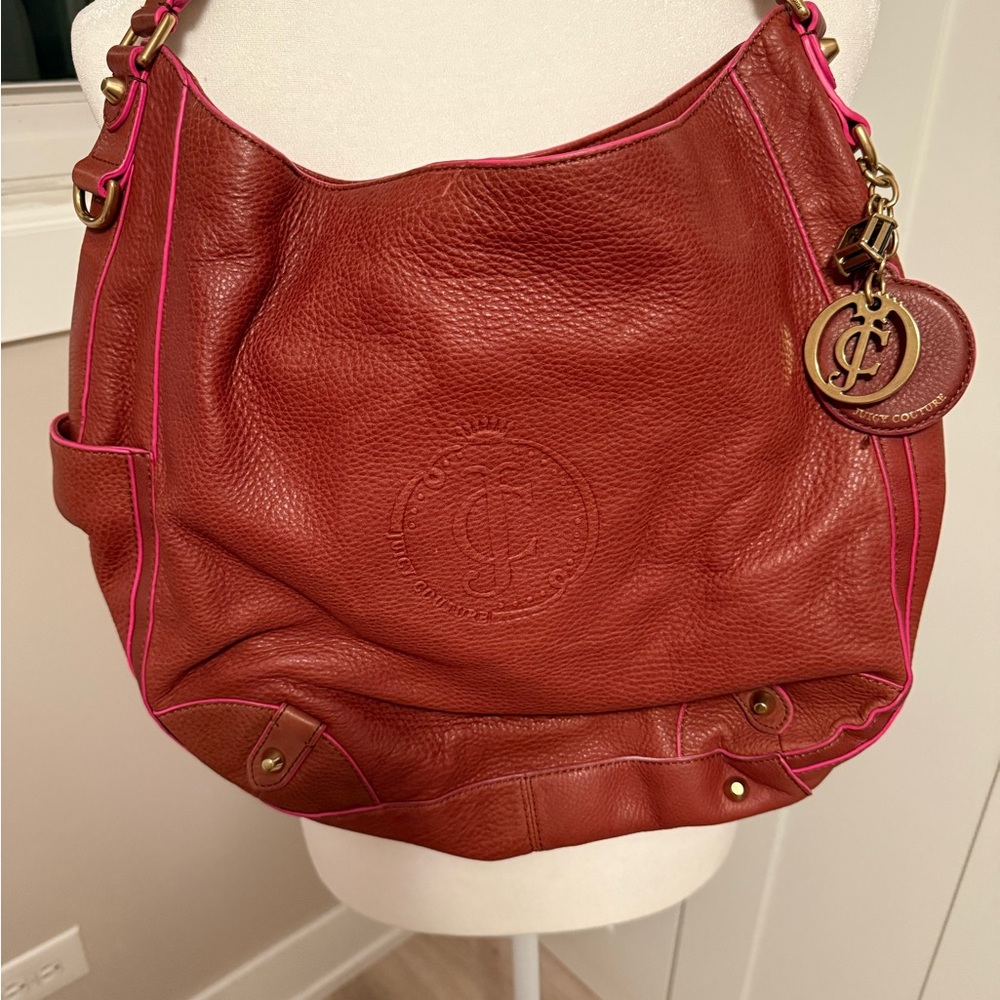 Juicy Couture Vibrant Pink Hobo Bag